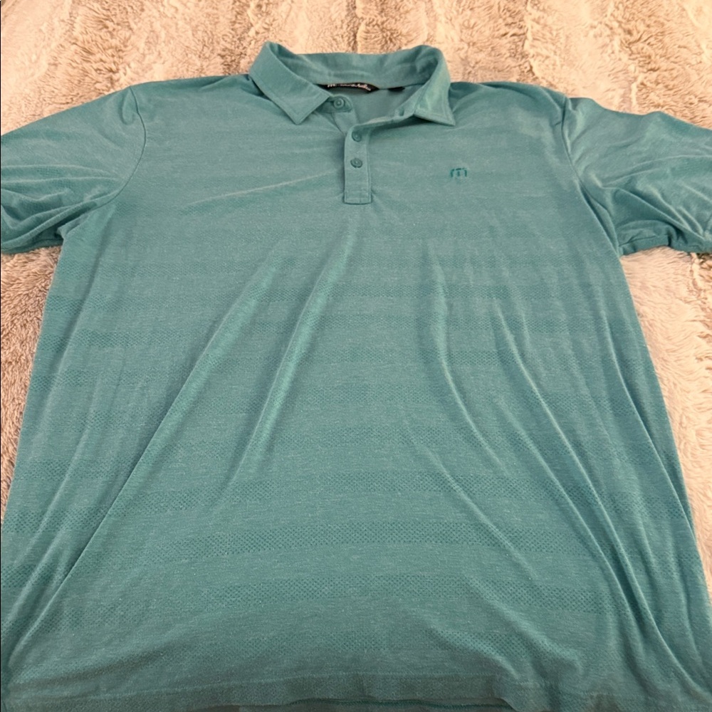 Travis Mathew Men's Teal Polo Shirt size XL